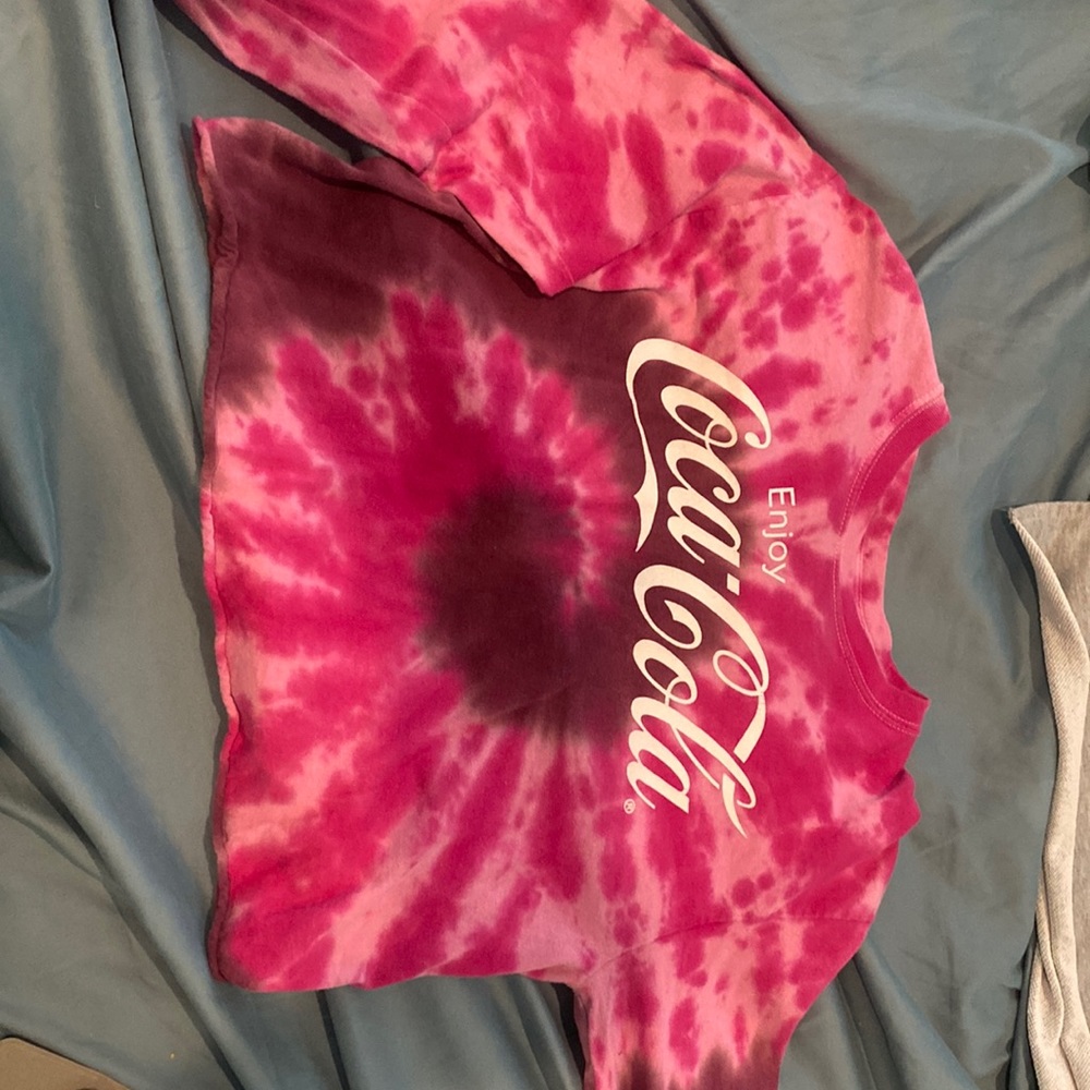 Pink tie-dye Coca-Cola shirt (Womens M)